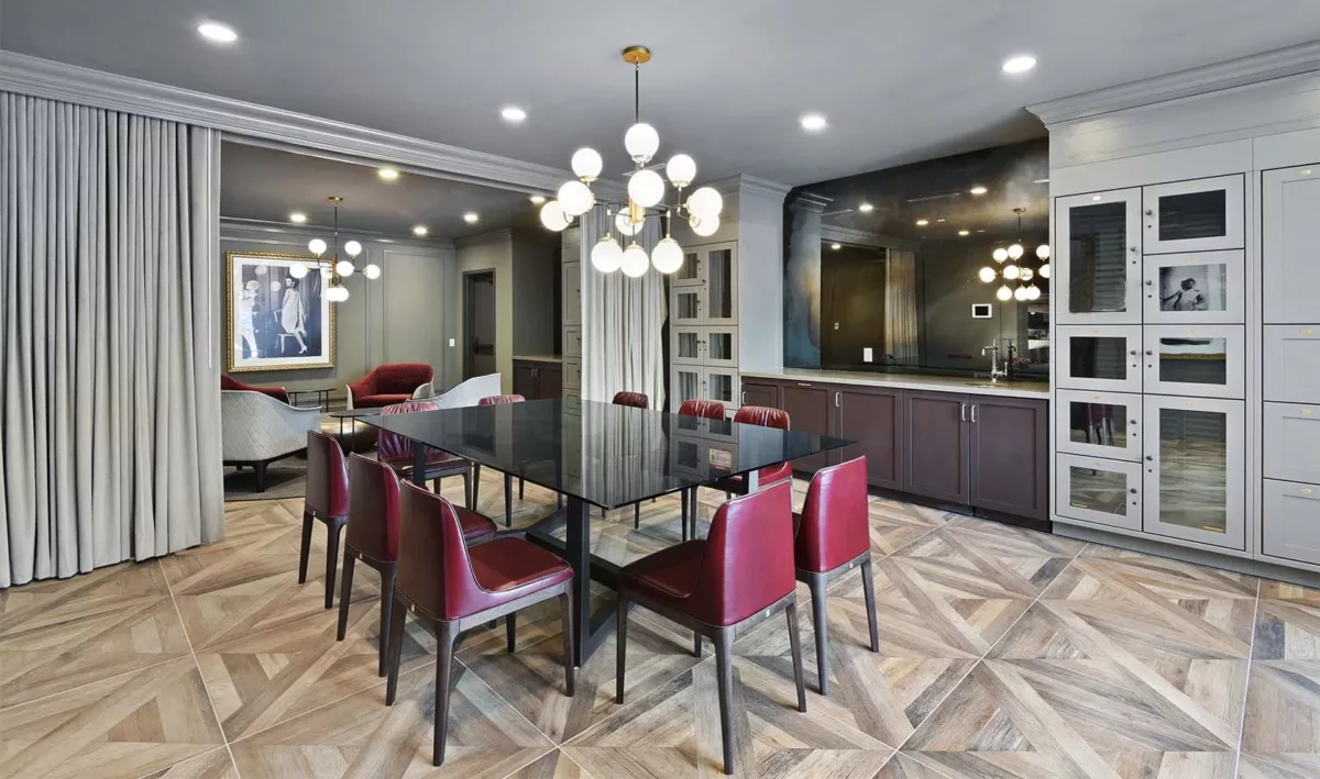 Dining room and wine storage