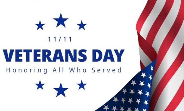 Today we honor our Veterans. Thank you to all who have served.